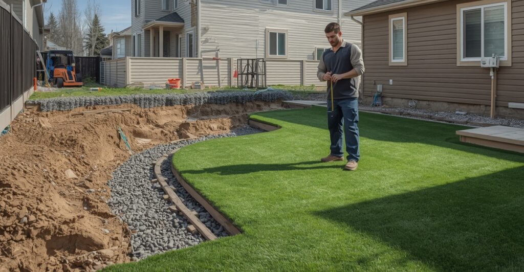 artificial turf installation in Calgary